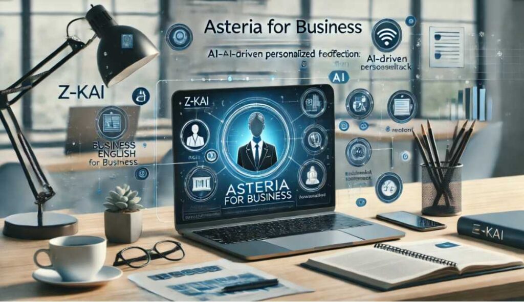 Z会の「Asteria for Business」でのAIによる個別最適化と添削指導を表す画像。